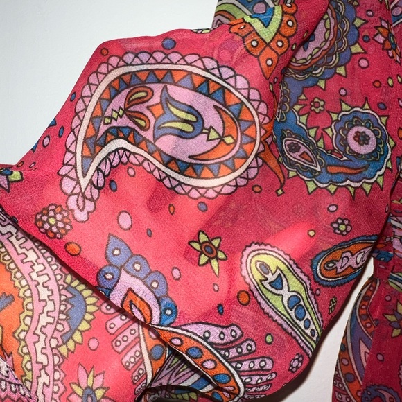 Betsy Johnson silk pink paisley dress - Picture 12 of 17